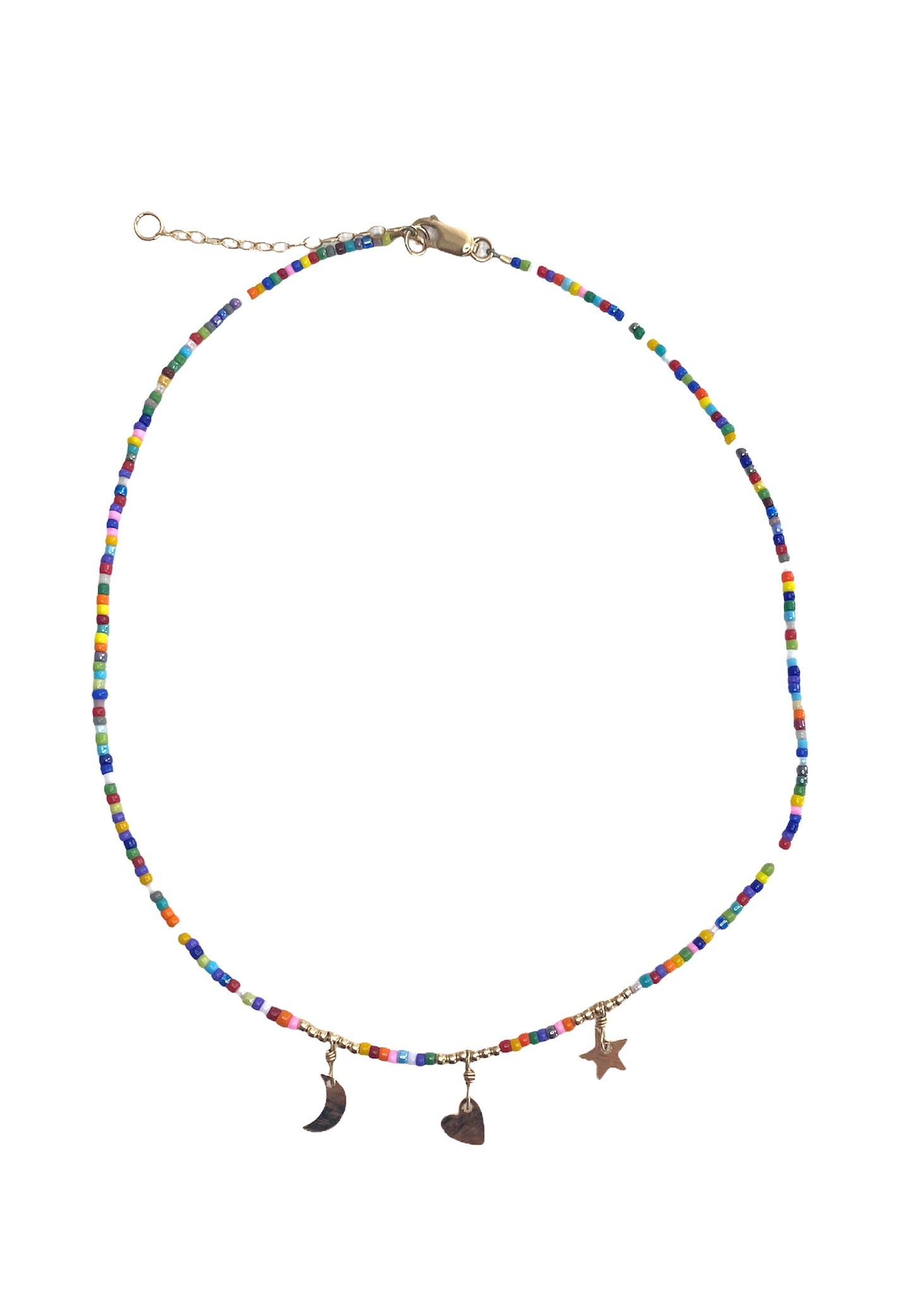 Seed Bead Charm Necklace